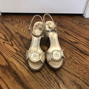 Jack Rodgers Gold Wedges